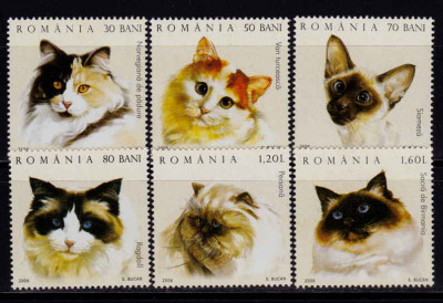 RO 2006 ,LP 1707 ,&amp;quot;Pisici &amp;quot; serie de 6 valori ,MNH foto