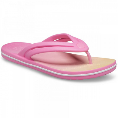 Șlapi Crocs Women&amp;rsquo;s Crocband Ombre Flip Roz - Pink Lemonade/Multi foto