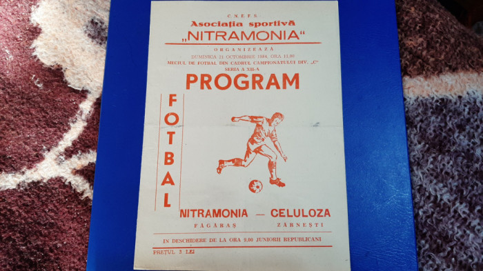 program Nitramonia Fagaras - Celuloza Zarnesti