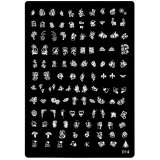 Cumpara ieftin Plăcuţă XL pentru ştampilarea nail art, mărime A5, 014, INGINAILS