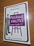 pedagogie - programe analitice - pentru clasele 1 - 4 - din anul 1996 -1997