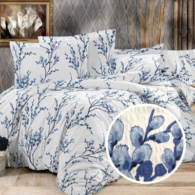 LENJERIE DE PAT CREPONATA 100% BUMBAC (CREP17) - doua persoane foto