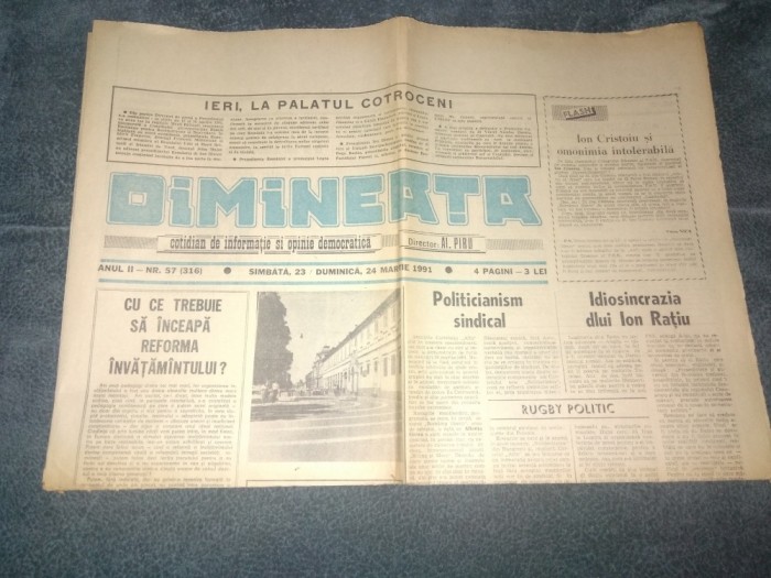 ZIARUL DIMINEATA 24 MARTIE 1991