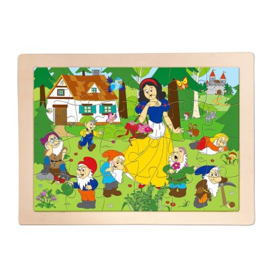 Puzzle din lemn - Alba ca zapada foto