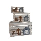Cumpara ieftin Set 3 cutii depozitare lemn multicolor 23 x 15 x 10,5 cm, 30 x 19 x 16,5 cm, 37 x 23 x 22,5 cm