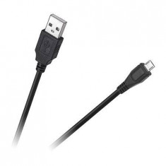 Cablu de date Cabletech USB - MicroUSB 1m Black foto