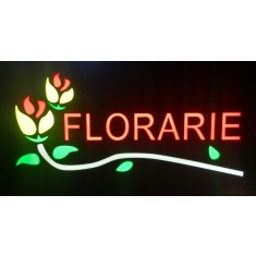 Reclama LED - FLORARIE - de exterior / interior, 44 x 24 cm