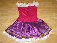 costum carnaval serbare rochie tiganca pentru copii de 9-10 ani foto