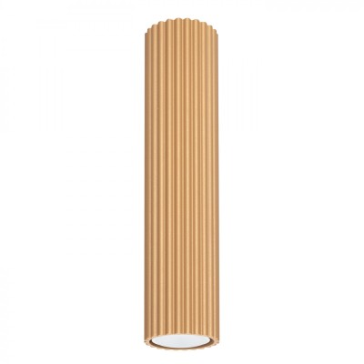 Lampă De Tavan Karbon Din Aluminiu Aurit, 1 Bec Tub Minimalist De Interior. foto