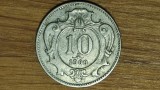 Austria Imperiu Habsburgic - moneda de colectie - 10 heller 1909 - senzationala!, Europa