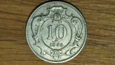 Austria Imperiu Habsburgic - moneda de colectie - 10 heller 1909 - senzationala!