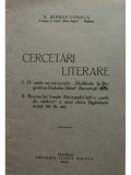 G. Serban Cornila - Cercetari literare (editia 1941)