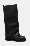 GOE ghete de piele culoarea negru, cu toc drept, izolare ușoară, SS2N4400 BLACK