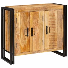 vidaXL Bufet cu raft Altele cu depozitare cu ușă Maro 80 x 33 x 70 cm Lemn masiv de mango