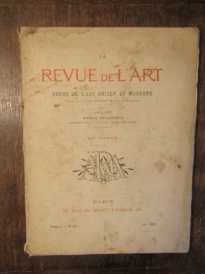 La Revue de l&amp;#039;art ancien et moderne foto