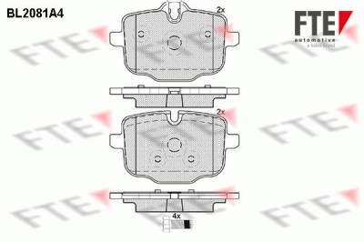 FTE 9010665 set placute frana disc foto
