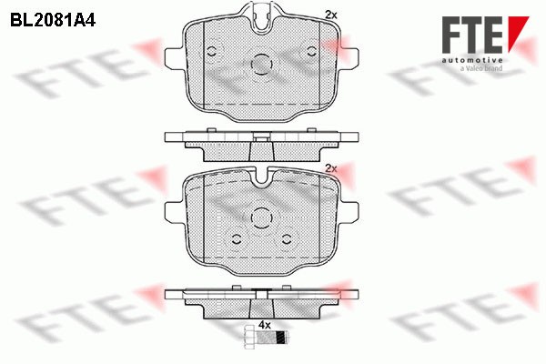 FTE 9010665 set placute frana disc