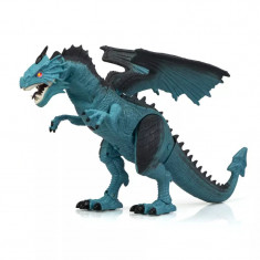 Jucarie Dinozaur RC Dragon, cu lumini si aburi, Gonga® Albastru