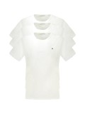 Cumpara ieftin Tommy Hilfiger, Set 3 tricouri barbati, cu mini logo, Regular fit, Alb, S
