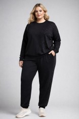 Trening Negru Bumbac Cod TC0003 - 50Marimea