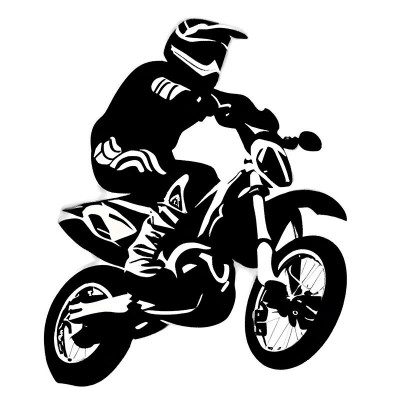 Sticker decorativ, Motocicleta, Negru, 60 cm, 7497ST foto