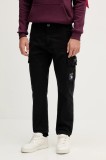 Alpha Industries pantaloni pantaloni cargo negri pentru bărbați 178207.03