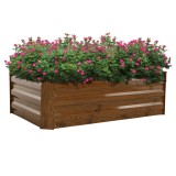 Jardiniera flori, maro otel Nonky 120x60x30 cm