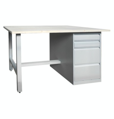 BANC DE LUCRU CU 4 SERTARE L1200, 1200x600x840 mm (LxlxH), ECO+ foto