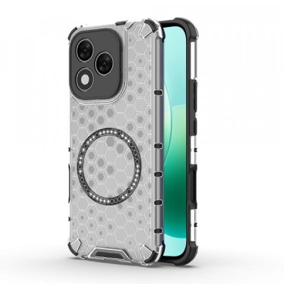 Husa MagSafe pentru Honor 400 Lite, Techsuit, HoneyComb Shield, Alba foto
