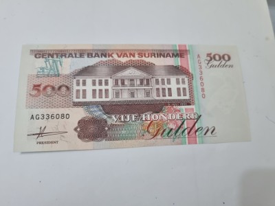 bancnota suriname 500 g 1991 foto