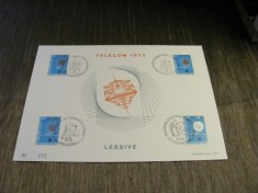 4 Timbre Obliterate cu Ștampile Speciale TELECOM, Ediție Limitată Colecție Telecomunicații Belgia 1972