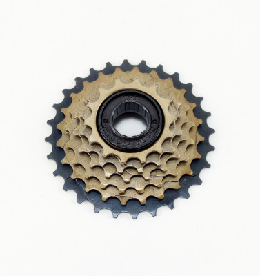 Pinion spate, 6 viteze, 14-28T, culoare maro PB Cod:K104 foto