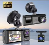 Cumpara ieftin Camera auto tripla FullHD, 3 camere-fata/spate/interior,