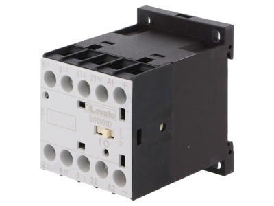 Contactor 3-poli NO+NC 12VDC 9A foto