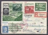 IMPERIUL GERMAN 1941 ANEXAREA EUPEN SI MALMEDY SERIE/CARTE POSTALA CIRCULATA 1941 CENZURAT GERMANIA-ROMANIA STAMPILA CENZURA