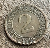 C50 - Moneda foarte veche - Germania - 2 rentenpfennig - 1924 litera A