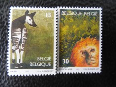 Belgia -Fauna-serie completa -nestampilate foto