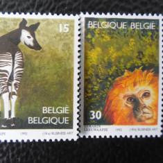 Belgia -Fauna-serie completa -nestampilate