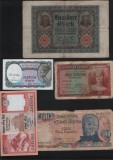 Set 5 bancnote de prin lume adunate (cele din imagini) #136, Europa