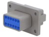 Conector cablu-cablu BULGIN PX0 IP68, 12 pini, Mufa montare panou, Gri