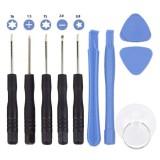 Trusa Surubelnita 10 in 1 Reparatie Telefoane iPhone Huawei Xiaomi Oppo, Set Unelte Desfacere Ecrane Smartphone, Spatule, Parghii