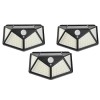 Set 3 lampi cu incarcare solara FOXMAG24, senzor miscare, 3 trepte de iluminare, 100 LED