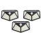 Set 3 lampi cu incarcare solara FOXMAG24, senzor miscare, 3 trepte de iluminare, 100 LED