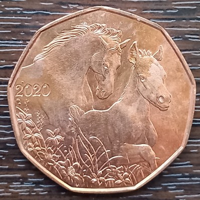 (S) MONEDA AUSTRIA - 5 EURO 2020, MONEDA DE PASTE, PRIETENI PENTRU VIATA, CUPRU foto
