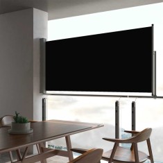 vidaXL Copertină laterală retractabilă de terasă, negru, 60 x 300 cm 48352