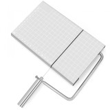 Feliator manual Flippy, pentru cascaval, salam, prajituri, unt, din otel inoxidabil, usor de curatat si utilizat, 5 lame de schimb incluse, picioare a