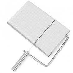 Feliator manual Flippy, pentru cascaval, salam, prajituri, unt, din otel inoxidabil, usor de curatat si utilizat, 5 lame de schimb incluse, picioare a