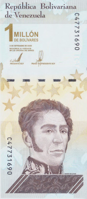 Bancnota Venezuela 1.000.000 Bolivares 2020 (2021) - PNew UNC foto