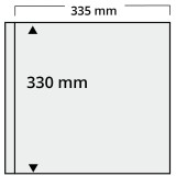 Folii Albe de Carti Postale pentru album Yokama-Maxi cu buzunar de 335 x 330 mm Alb
