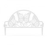 Bordura Gardulet Decorativ Plastic pentru Gazon sau Flori, Dimensiuni 50x31cm, Model Fluturi, Alb